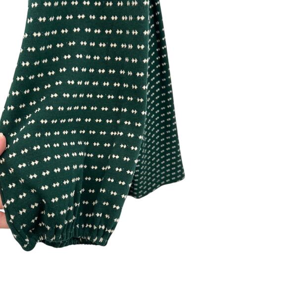 Anthropologie Maeve Malta Dress Wrap Long Sleeve Dot Print Green Size XL - Picture 7 of 13
